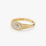 14k Gold Marquise Shape Baguette Diamond Ring Ferkos Fine Jewelry