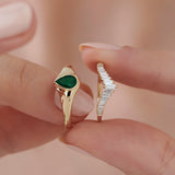 14K Baguette Diamond Curved Tiara Ring Ferkos Fine Jewelry