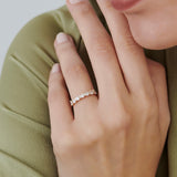 14k Pear Shaped & Tapered Baguette Diamond Anniversary Ring Ferkos Fine Jewelry