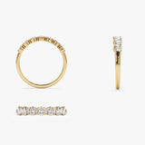 14k Pear Shaped & Tapered Baguette Diamond Anniversary Ring Ferkos Fine Jewelry