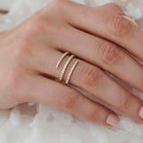 14k Diamond Spiral Ring Ferkos Fine Jewelry