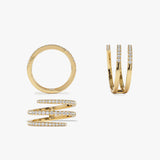 14k Diamond Spiral Ring Ferkos Fine Jewelry