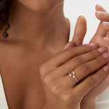 14k Open Design Marquise Diamond Claw Ring Ferkos Fine Jewelry