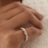 14k Baguette and Round Diamond Anniversary Ring Ferkos Fine Jewelry