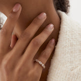 14k Baguette and Round Diamond Anniversary Ring Ferkos Fine Jewelry