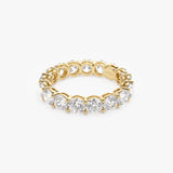 3.25 ctw 14k Prong Setting Full Eternity Round Lab Grown Diamond Ring - Luna Ferkos Fine Jewelry