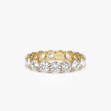 3.25 ctw 14k Prong Setting Full Eternity Round Lab Grown Diamond Ring - Luna 14K Gold Ferkos Fine Jewelry