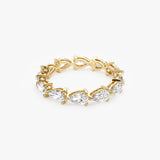 2.30 ctw 14k Pear Shape Horizontal Full Eternity Lab Grown Diamond Ring - Mia Ferkos Fine Jewelry