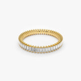 14K Prong Setting Full Eternity Baguette Diamond Ring Ferkos Fine Jewelry