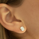 14k Illusion Setting Step Cut Mosaic Diamond Studs Ferkos Fine Jewelry