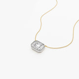 14k Illusion Setting Step Cut Mosaic Diamond Necklace Ferkos Fine Jewelry