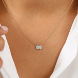 14k Illusion Setting Step Cut Mosaic Diamond Necklace Ferkos Fine Jewelry