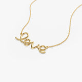 14k Solid Gold Love Necklace Ferkos Fine Jewelry