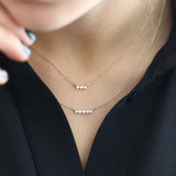 14k Bezel Set Diamond Necklace Ferkos Fine Jewelry