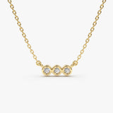 14k Bezel Set Diamond Necklace 14K Gold Ferkos Fine Jewelry