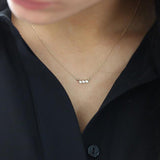 14k Bezel Set Diamond Necklace Ferkos Fine Jewelry