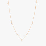 14k 5 Diamond Dangle Necklace Ferkos Fine Jewelry