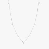 14k 5 Diamond Dangle Necklace Ferkos Fine Jewelry