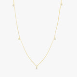 14k 5 Diamond Dangle Necklace Ferkos Fine Jewelry