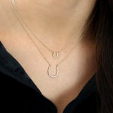 14K Mini Diamond Horseshoe Necklace Ferkos Fine Jewelry