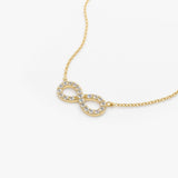 14K Gold Diamond Infinity Necklace Ferkos Fine Jewelry