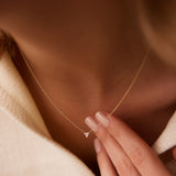 14K Gold Round Cut Diamond Trio Necklace Ferkos Fine Jewelry