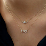 14K Gold Diamond Evil Eye Necklace Ferkos Fine Jewelry