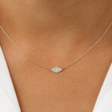 14K Gold Diamond Evil Eye Necklace Ferkos Fine Jewelry