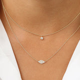 14K Gold Diamond Evil Eye Necklace Ferkos Fine Jewelry