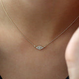 14K Gold Diamond Evil Eye Necklace Ferkos Fine Jewelry
