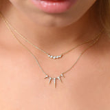 14K Gold Diamond Spike Necklace Ferkos Fine Jewelry