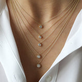 14K 0.20-0.50 ctw Diamond Solitaire on a Bail Ferkos Fine Jewelry