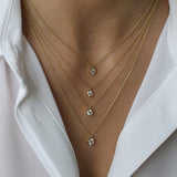 14K 0.20-0.50 ctw Diamond Solitaire on a Bail Ferkos Fine Jewelry