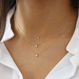 14K Gold Diamond Solitaire on a Bail Ferkos Fine Jewelry