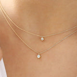 14K Gold Diamond Solitaire on a Bail Ferkos Fine Jewelry