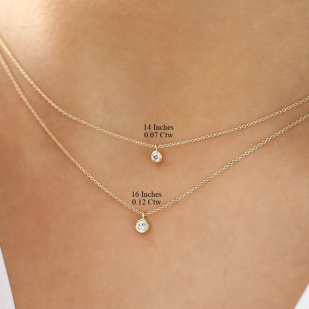 14K Gold Diamond Solitaire on a Bail – Ferkos Fine Jewelry