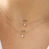 14K Gold Diamond Solitaire on a Bail Ferkos Fine Jewelry