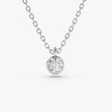 14K 0.20-0.50 ctw Diamond Solitaire on a Bail Ferkos Fine Jewelry