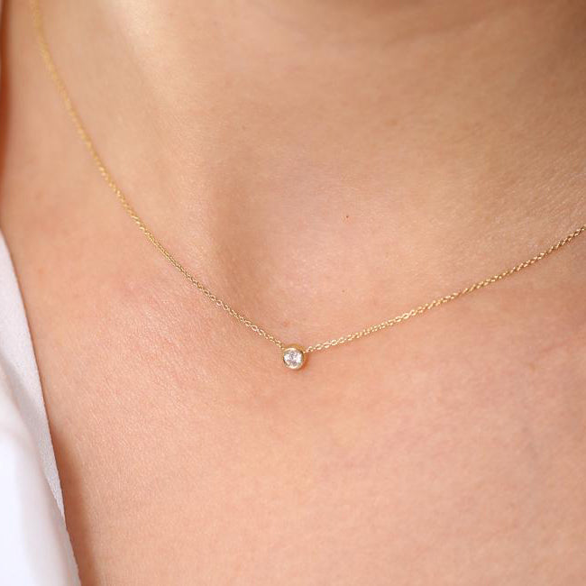Thin diamond necklace Clearance
