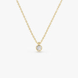 14K 0.20-0.50 ctw Diamond Solitaire on a Bail Ferkos Fine Jewelry