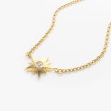 14K Gold Single Diamond Star Necklace Ferkos Fine Jewelry