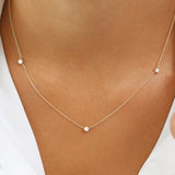 14k Bezel Setting Diamond by the Yard Necklace  Ferkos Fine Jewelry