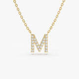 14K Gold Diamond Initial Necklace 14K Gold Ferkos Fine Jewelry