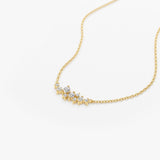 14K Gold Nine Diamond Cluster Necklace  Ferkos Fine Jewelry