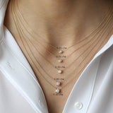 14K 0.20-0.50 ctw Prong Setting Diamond Solitaire Necklace Ferkos Fine Jewelry