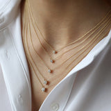 14K 0.20-0.50 ctw Prong Setting Diamond Solitaire Necklace Ferkos Fine Jewelry