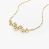 14K Gold Floating Diamond Bubble Necklace Ferkos Fine Jewelry