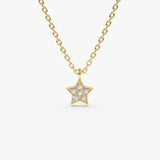 14K Gold Diamond Star Charm Necklace 14K Gold Ferkos Fine Jewelry