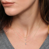 14K Circle Necklace with Bezel Set Diamond Ferkos Fine Jewelry