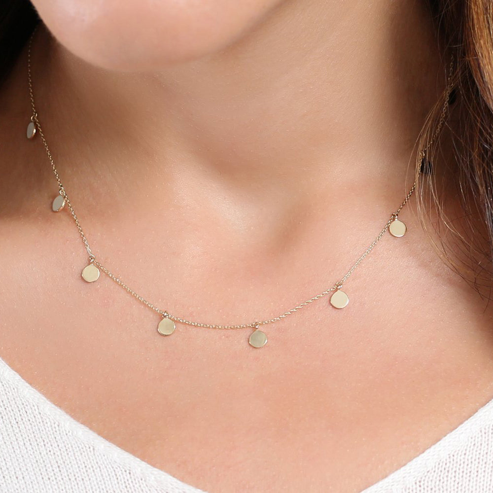 14k Coin Disc Choker Necklace – Ferkos Fine Jewelry